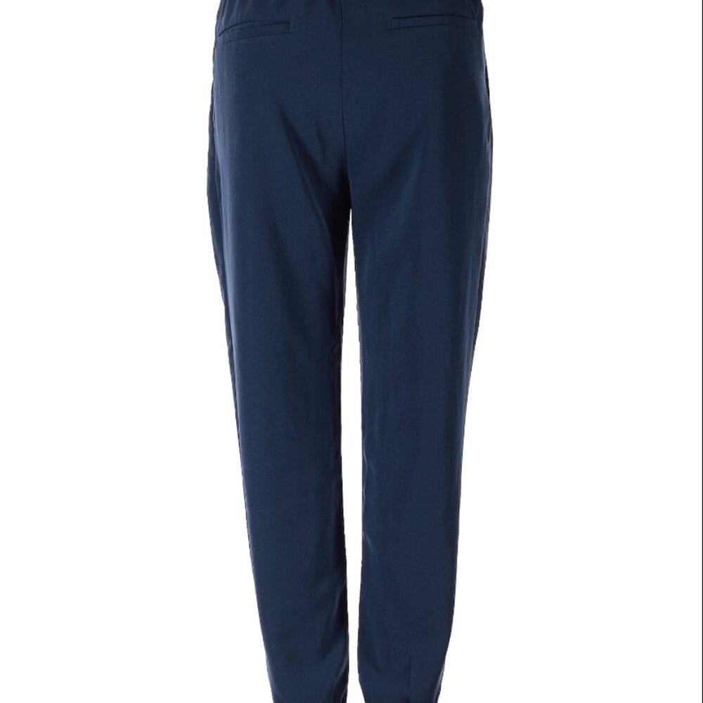 Uniqlo High Rise Pleated Jogger Pants - Navy Blue - Picture 3 of 5